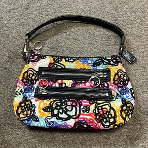 Rare Coach Graffiti Flowers Poppy Shoulder Bag